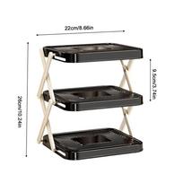 Multi-Layer Food Prep Tray Rack 3-Layer Countertop Storage Stand Multifunctional Meal Prep Rack For Cooks Chefs Meal Preppers juoda