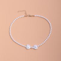 French Elegant Imitation Pearl Bow Beaded Choker Necklaces for Women Classical Adjustable Clavicle Chain Wedding Bridal Jewelry balta