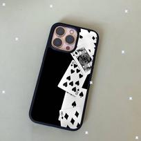 Poker Hard Plastic Phone Case For Iphone 17 Air 16 15 14 13 12 11Pro Max PC TPU Cover iPhone 15