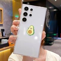 Cartoon Fruit Avocado Phone Case For SamsungS25,24,23,22,21,30,Ultra,20,Plus,Lite,10,5G,Soft Silicone Transparent Cover Samsung S22ULTRA5G
