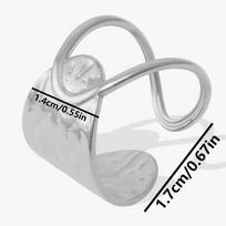 1/2pcs Mix Mandarin Duck Ring Open Adjustable Stainless Steel Rings For Women Men Accessories Half Hollow Chunky Fashion Jewelry 8