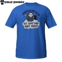 Undiagnosed Grim Reaper T-Shirt Mens Womens Tees Top | Funny Dark Humor Mental Health Tee L