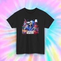 Grim Reaper T-Shirt Mens Womens Tees Top | Because Coffee Isn't Enough | Wine Lover Skeleton Tee 3XL