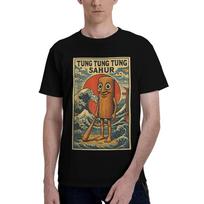 Harajuku T Shirts Tung Sahur Cotton T-Shirt Italian Brainrot Meme Fashion Tee Shirt for Men Summer Clothes S