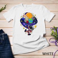 Outer Space Astronaut Spaceman Astronomy Earth Mars Planets Unisex T-Shirt Mens Womens Tees Top L