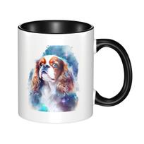 Cavalier King Charles Spaniel Dog Love Mug Funny Ceramic Coffee Cups Tea Mugs Milk Cup Drinkware Gift for Friends One Size
