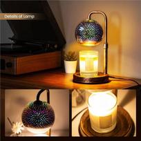 Premium-Candle Warmer Lamp With Timer,3D Glass Globe,Dimmable Height Adjustable Wax Melter For Scented Jar Candles US Plug antikvarinės bronzos spalvos
