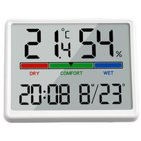 3.5In Electronic Clock Home Indoor Temperature Humidity Meter LCD Digital Thermometers Hygrometer Sensor Gauge Weather Station balta
