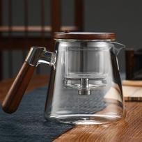 750ML One Click Tea Water Separation Glass Teapots Stainless Steel Tea Strainer Tea Pot  With Infuser Filter Kungfu Tea Set gryna