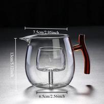 Tea Pot High Borosilicate Glass Teapot with Tea Pitcher Heat Resistant Clear Tea Maker & Warmer Set for Home <200ml