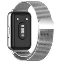 Milanese Magnetic Loop Strap For Samsung Galaxy Fit 3 Belt Metal Bracelet Wristband For Samsung Galaxy Fit 3 Correa Accessories Samsung Galaxy Fit 3 sidabras