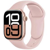 Silicone Strap For Apple Watch Band 46mm 42mm 45mm 44mm 41mm 40mm Sports Bracelet Belt iWatch 10 9 8 7 6 5 SE Ultra 2 49mm Strap 38 40 41 S10-42mm SM šviesiai rausvos spalvos