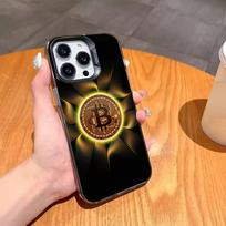 C-Crypto C-Currency Bitcoin BTC Phone Case For iPhone17 16 15 14 13 12 Pro Max Grey Black Matte Laser Metallic Aurora Funda iPhone13