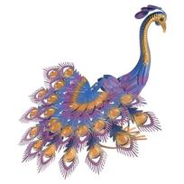 ABBY-Beautiful Peacock Statue Realistic Metal Peacock Lawn Decoration Outdoor Sculpture Easy DIY Assembly