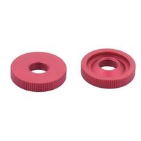 ABBY-Ganter Normelemente Flat Knurled Nuts 2PCS Alloy Colorful Nuts High Precision Reel Retaining Nuts Pack Of 2 Stainless Steel raudona