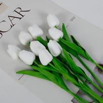 For Party For Home Home Decoration Artificial Tulips Home Wedding Length Cm 33 Low Maintenance Realistic Appearance (White,33CM) balta
