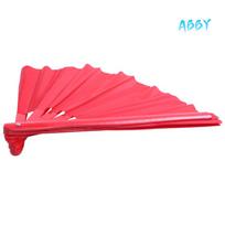 ABBY-4X Bamboo Structure Of Kung Fu Tai Chi Wushu Martial Arts Hand Fan Red raudona