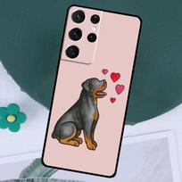 Cute Rottweiler Dog Case For Samsung Galaxy S23 S22 S24 Ultra Note 20 10 S8 S9 S10 Plus S20 FE S21 FE Cover Galaxy S23