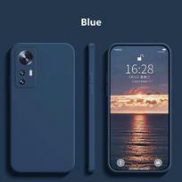 For Xiaomi 12 Lite Case for Xiaomi Mi 12 13 11 Lite 11T Cover Funda Soft Original Liquid Silicone Bumper For Xiaomi 12 Lite For Xiaomi 13 Lite mėlyna