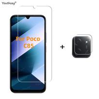 6in1 Full Gule Glass For Xiaomi Poco C85 Tempered Glass Poco C85 Screen Protector Protective Phone Camera Lens Film Poco C85 173mm&Poco C85