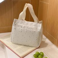 Stylish Shiny Star Rhineste Bento Bags Women's New Large Capacity Zipper Daily Handbags Korean Style Casual Storage Bag balta