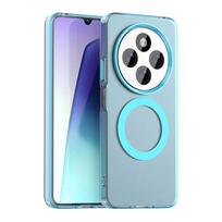 For Poco C75 Case Magnetic Wireless Charge Fundas For Poco C75 Cover Coque Matte Translucent PC Phone Bumper Poco C75 Poco C75 mėlyna