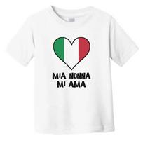 My Grandma Loves Me Italian Language Italy Flag Heart Infant Toddler T Shirt S įvairiaspalvis
