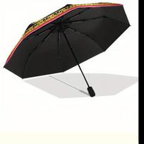 Automatic Folding Umbrella with Mandala Pattern - Portable Collapsible Design, 8-Rib Durable Frame, Vibrant Colors for All-Sea