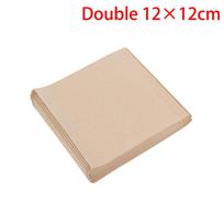 100Pcs Single/Double Opening Grease Resistant Paper Treat Bags Flat Greaseproof Brown For Cookie Snack Sandwich Popcorn as the picture