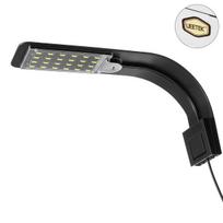 Ultra Thin LED Aquarium Light Clip-on Fish Tank Lamp High Color Temperature Plants Growth Lighting Eu Plug White Light Long EU Plug