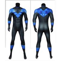 Filmo tikslumo Betmeno Raudonojo Gaubto Nightwingo Cosplay Kostiumas Bodysuit Superherojus S