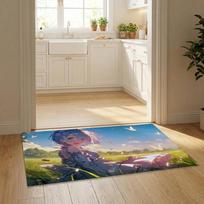Anime RE ZERO Hanging Bohemian Floor Mat Flannel Door Mat Non-Slip Bedroom Living Room Home Decor 40x60cm