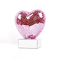 Reflective Heart Shape Disco Ball Decoration Red/Pink Color Shining Mirror Surface Ornament Romantic Widely Use rožinė