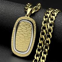 Minimalist Stainless Steel Dog Tag Pendant Necklace for Women Men Gold Gold Color Geometric Hip Hop Chain Necklaces Jewelry Gift