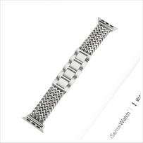 Prabangi nerūdijančio plieno apyrankė skirta Apple Watch 9 8 7 6 SE 5 3 45/44/42/41mm Metalinė pintinė apyrankė Correa iWatch Ultra 49mm 40 38mm 38mm 40mm 41mm sidabras