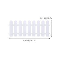 4Pcs Plastic White Picket Fence Garden Courtyard Smooth Round Head Landscape Edging Decorative Small Fences Garden Fence