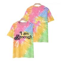 Funny T-Shirts I Am Kenough Tie Dye 3D Print Streetwear Boys Girls Fashion Oversized Short Sleeve TShirt Kids Tees Tops Clothing 100