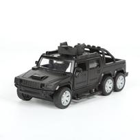 1/32 Metalinis modelis Žaislinis automobilis Imitacinis Hummer Pikapas Visureigis Operacijų Transporto priemonės Žaislas Traukiamas Atgal Automobilis Lydinio Automobilio Modelis Metalinės Transporto priemonės, Šviesos ir Muzikos Metalo modelis 1/32-Size:11.7*5.3*5cm juoda