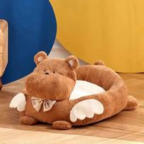 Kennel Autumn and Winter Warm Dog Bed Small Teddy Nest Dog Mat Internet Celebrity Christmas Cat Nest Sofa Four Seasons Universal M-50x42cm