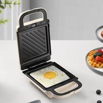 Electric Waffle Maker Cheese with 2 Plates Practical Portable Small Sandwich Pizza balta