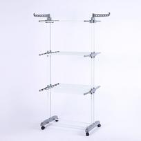 Clothes Drying Rack 3 Tier Movable Foldable Clothing Drying Stand Strong Load Bearing Clothes Tower pilka