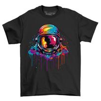 Astronautas su dažų lašėjimo efektu marškinėliai - Ne iš šio pasaulio su spalva! Juokingas t- 4XL