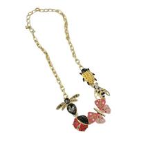 Vintage Punk Jewelry With Colorful Butterfly Ladybugs Charm For Women Handmade Necklace Adjustable Length Neckchain 1