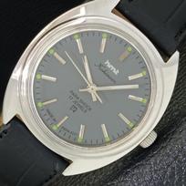 KLASIKINIS HMT rankinio užvedimo vyriškas pilko ciferblato riešinis laikrodis a426497-2