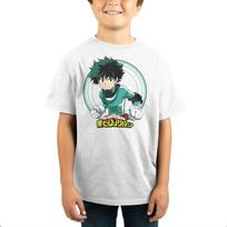 Bioworld My Hero Academia Deku Logo White Kids T-Shirt S balta