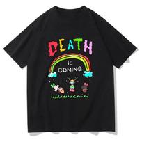 Death Is Coming T-shirts Funny Women's Clothing Harajuku Retro Women's Graphic T-shirts Classic Clothing Vintage Fashion Y2K S juoda