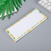 for Fridge Magnetic Shopping List Pad Planner Note Pad Fruit Pattern Magnetic Notepad Smooth Writing Clear Printing oranžinė