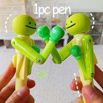 Mechanism Writing Boxing Pen Funny Press Ballpoint Pen Cute Interactive Ballpoint Pen  Kids Gift style 2 random