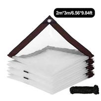 TransparentPVCRainproof Film Waterproof Tarpaulin Sunshade Awning Balcony Succulent Plant Insulation Tent Rain Cover Outdoor