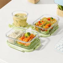 LIEI Microwaveable Glass Bento Box Set